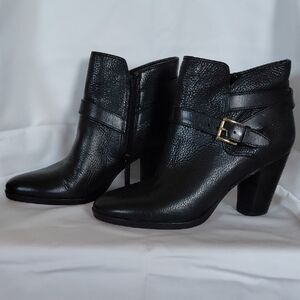 Cole Haan Black Ankle Booties with Chunky Heel